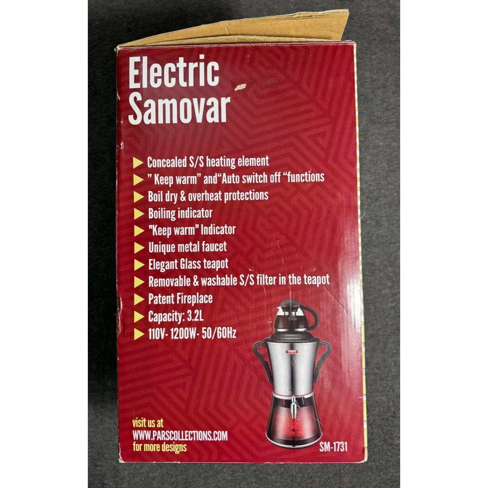 PARS Electric Samovar Fireplace Design 3.2L - Missing Lever - RARE